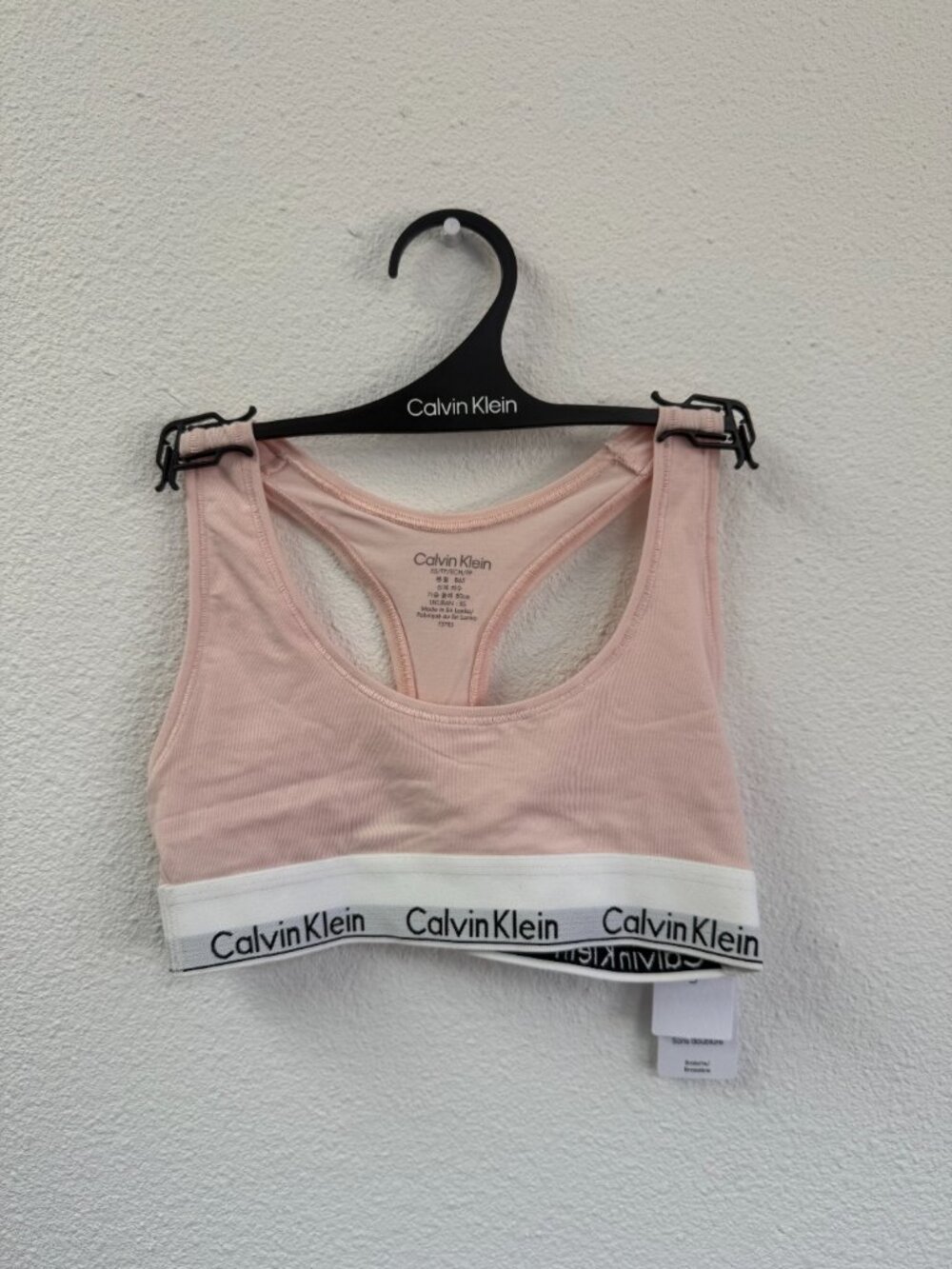 Calvin Klein Women's Icon Cotton Modal Unlined Bralette - Pink NWT - Picture 2 of 3